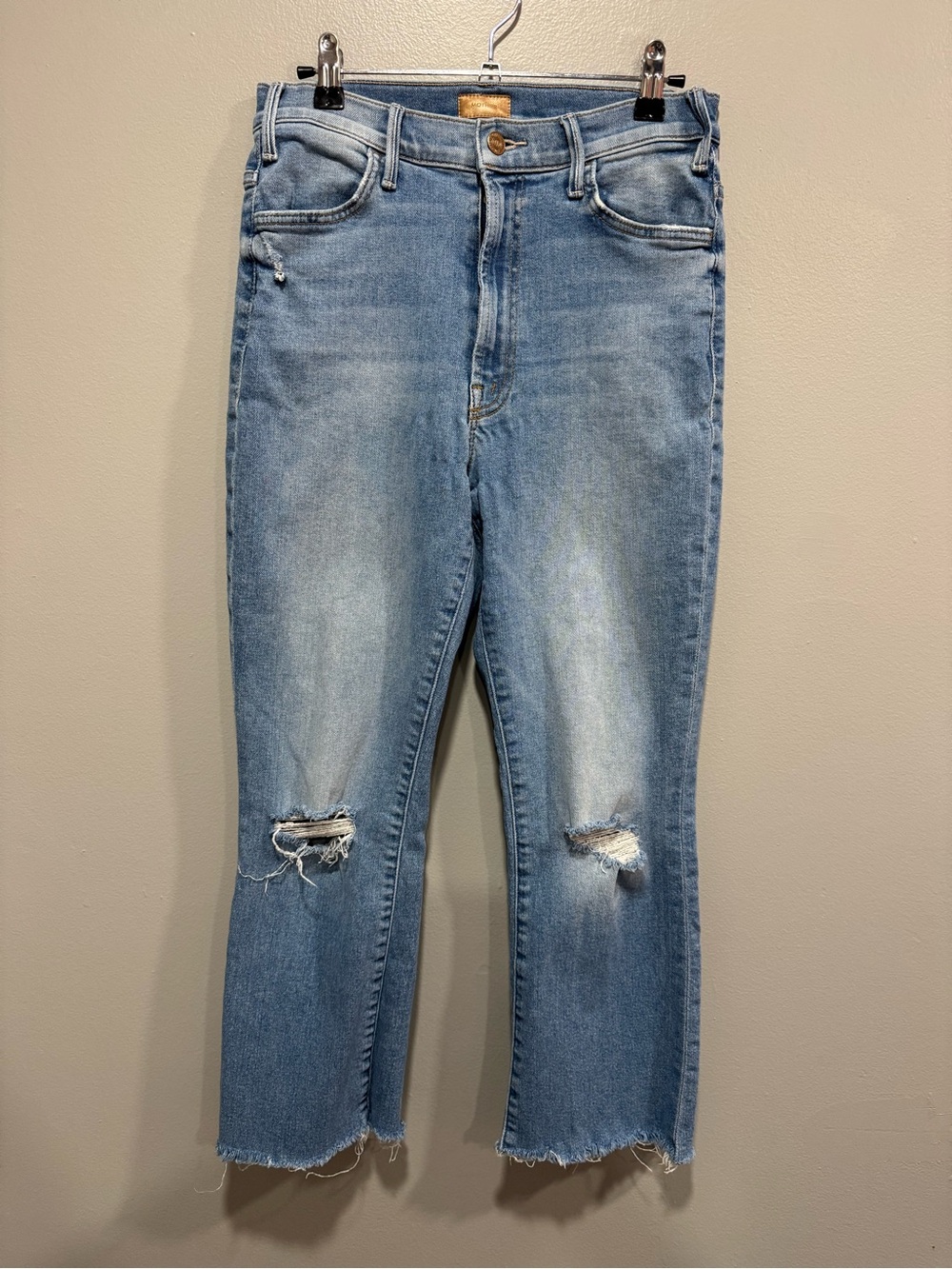 Mother Denim The Hustler Ankle Fray in Thrilling Shots